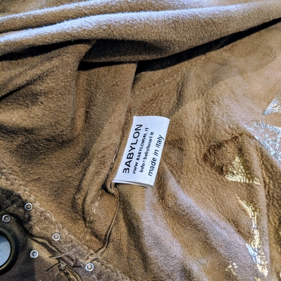 Leather cropped jacket - Picture 5 of 6